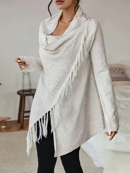 Klassieke Cardigan met Kwastjes en Kraag Warm en Stijlvol - StudioMarella