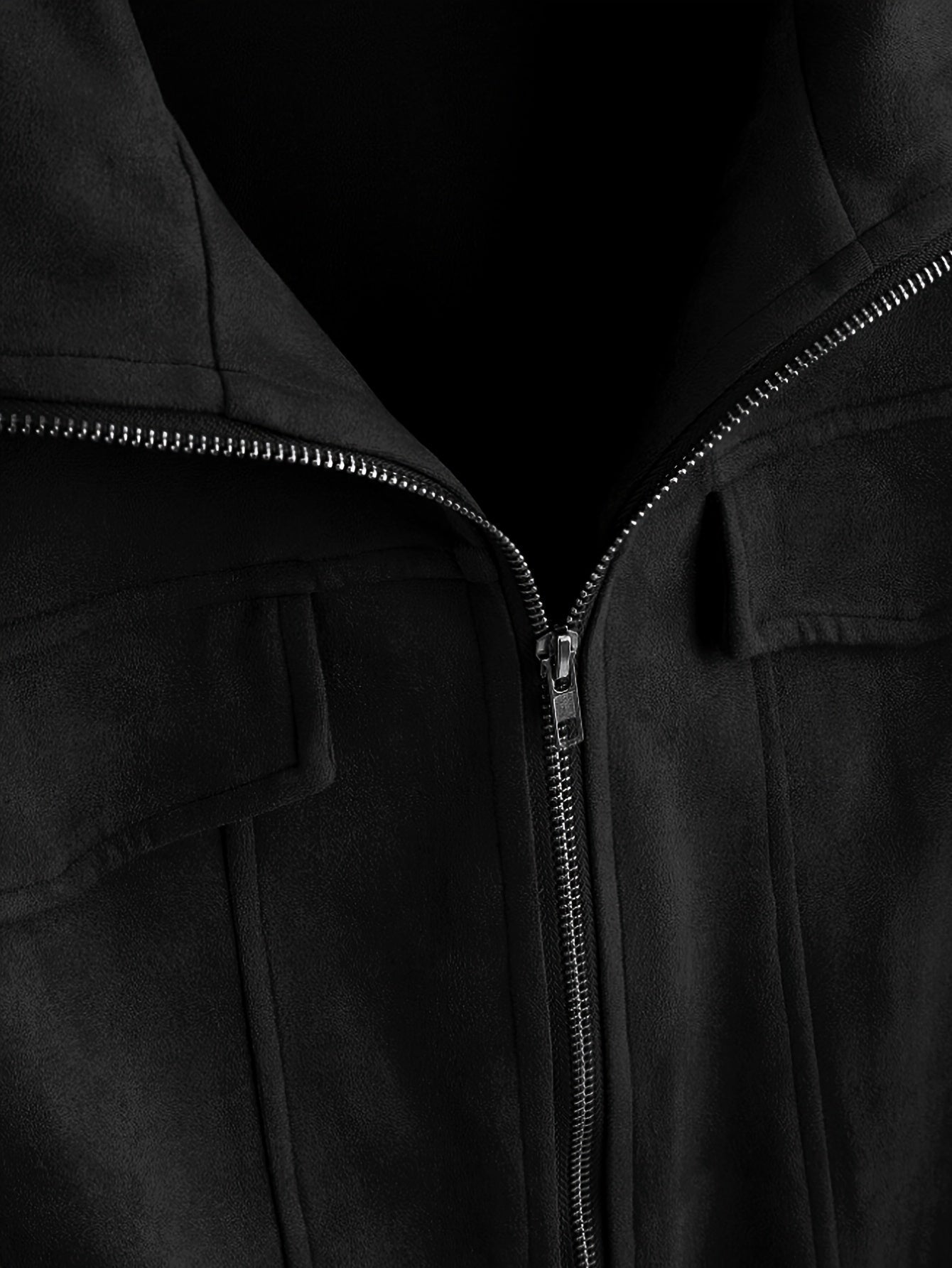 Heren Winterjas Waterdicht Met Rits en Opstaande Kraag