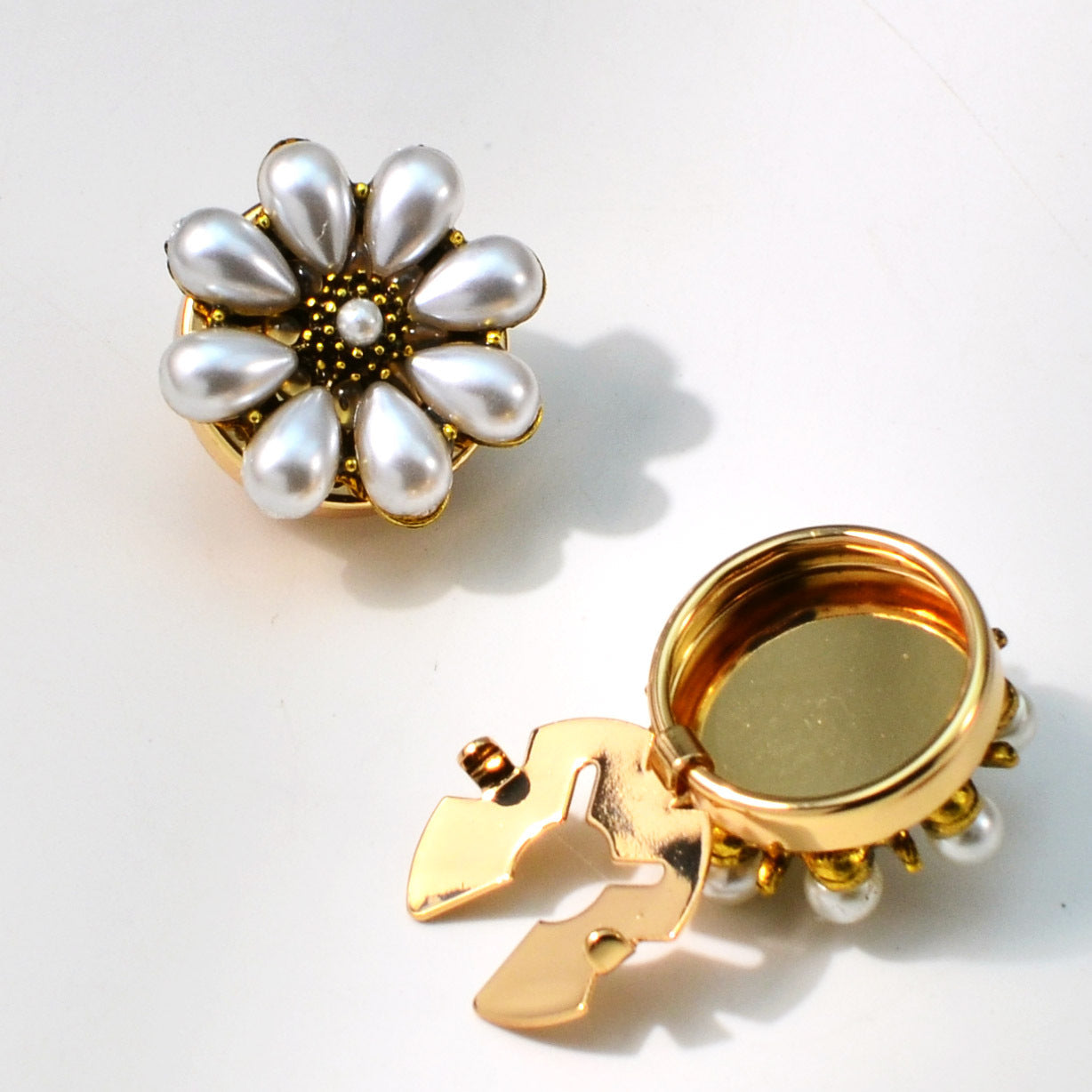 Dames Luxe Knopen met Echte Parels Elegant Design