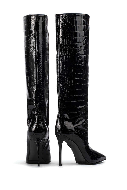 Stiletto Laarzen van Kunstleder met Hoge Hak