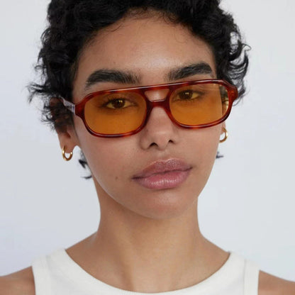 Dames Zonnebril Aviator Stijl Kleurige Lensen