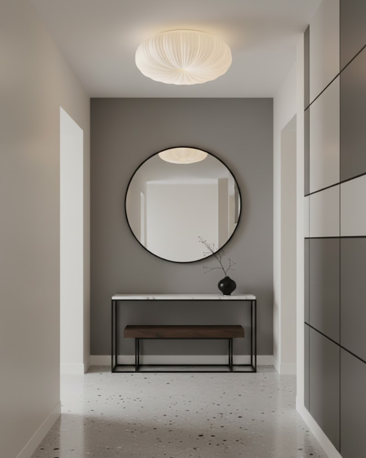 Moderne sculpturale plafondlamp met geïntegreerde LED – ronde design plafondverlichting in 23 40 en 50 cm
