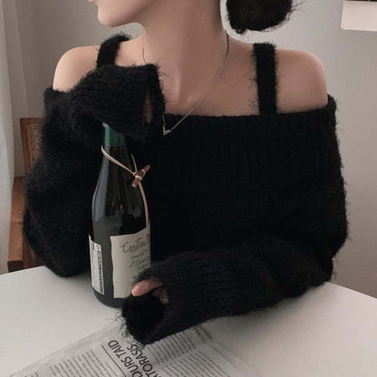 Dames Trui Off-shoulder Gebreid Stijlvol