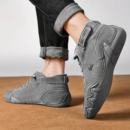 Waterdichte Heren Laarsschoenen met Hoge Schacht en Elastische Sluiting Kunstleer Robuust Straatmode