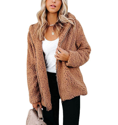 Dames Fleece Vest Teddy Soft Warm Met Capuchon
