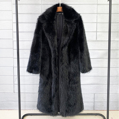 Dames Faux Fur Jas Stijlvol Warm Elegante Coat