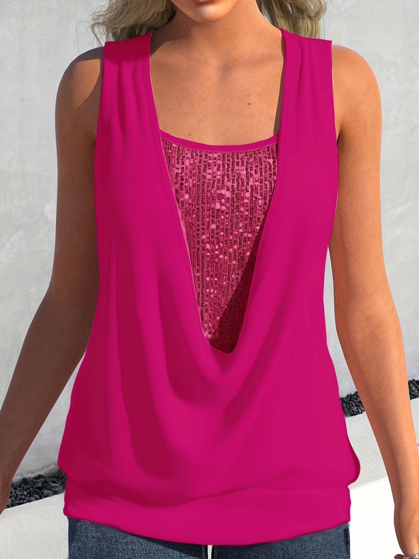 Glitter Tanktop Pailletten Dames Top - StudioMarella