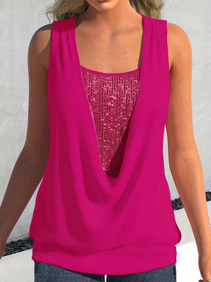 Glitter Tanktop Pailletten Dames Top - StudioMarella