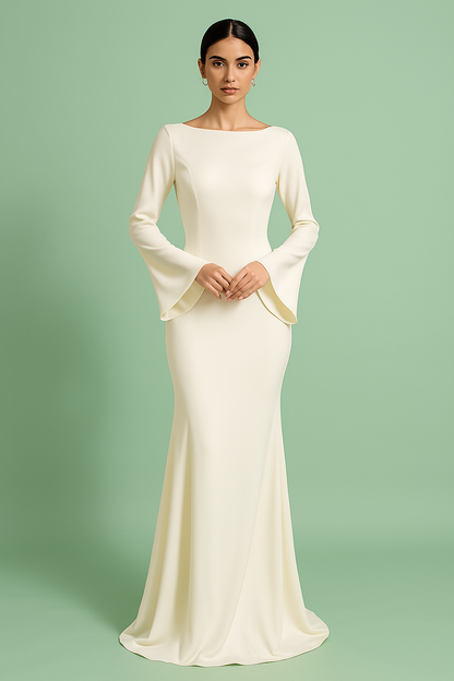 Maxi Jurk Lange Mouwen Bodycon Stoffen Jurk - StudioMarella