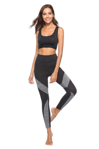 Dames Sportlegging Hoge Taille met Kleurvlekken