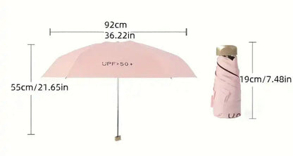 Ultrakleiner Opvouwbare Reisparaplu Windbestendig UV-werend Lichtblauw Zwart Groen Roze Paars Geel Wit Compact Zakformaat