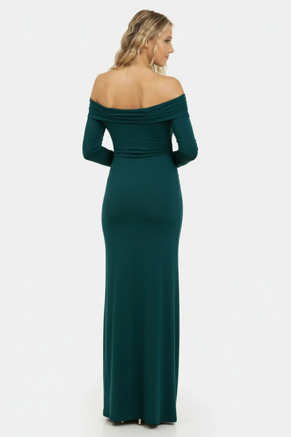 Zwangerschapsjurk Maxi Off Shoulder Elegante Zomerjurk voor Dames