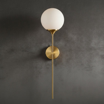 Moderne Wandlamp met Glazen Kap – Chroom of Gouden Afwerking – Scandinavische Stijl