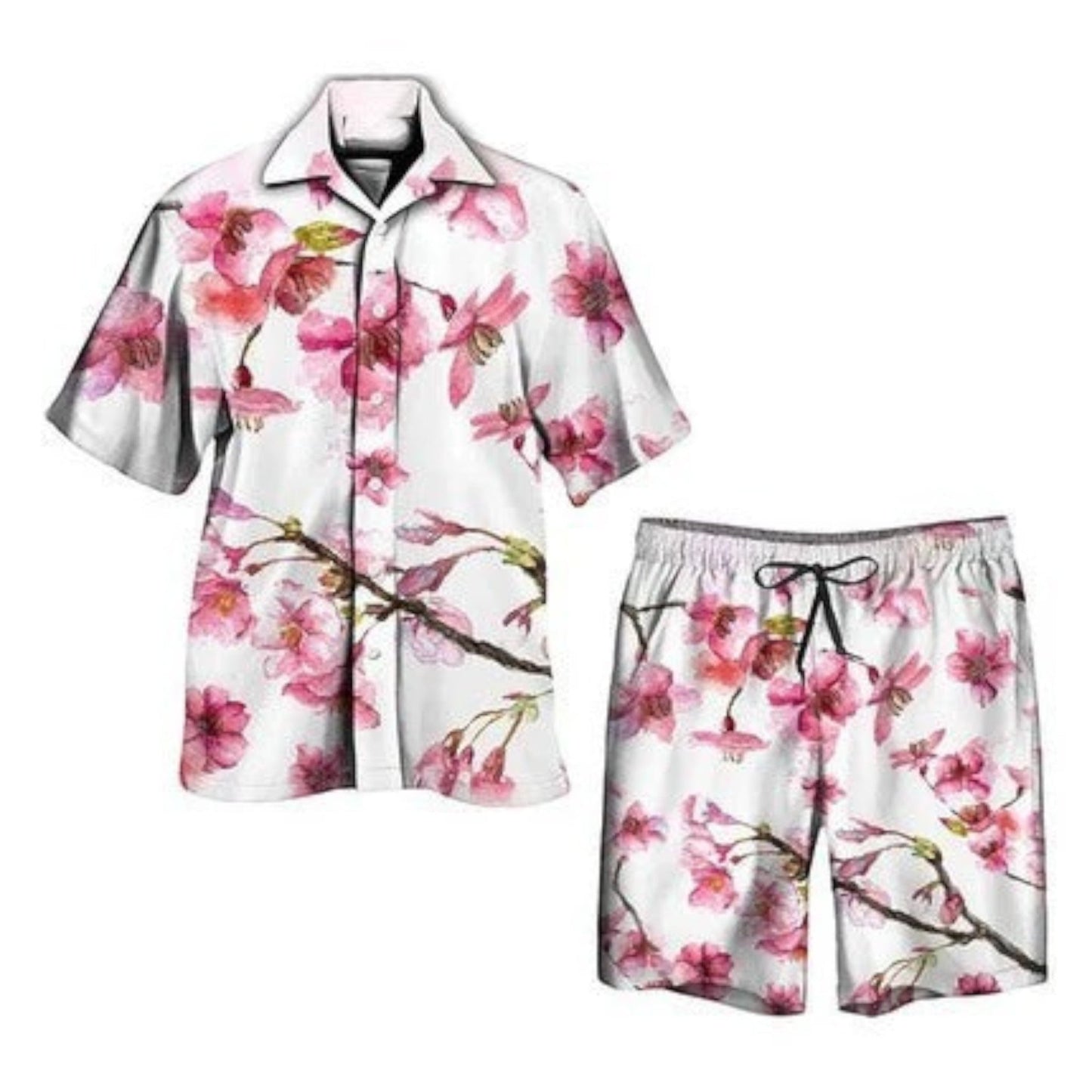 Heren Kleding Set: Tropicale Overhemd en Korte Broek