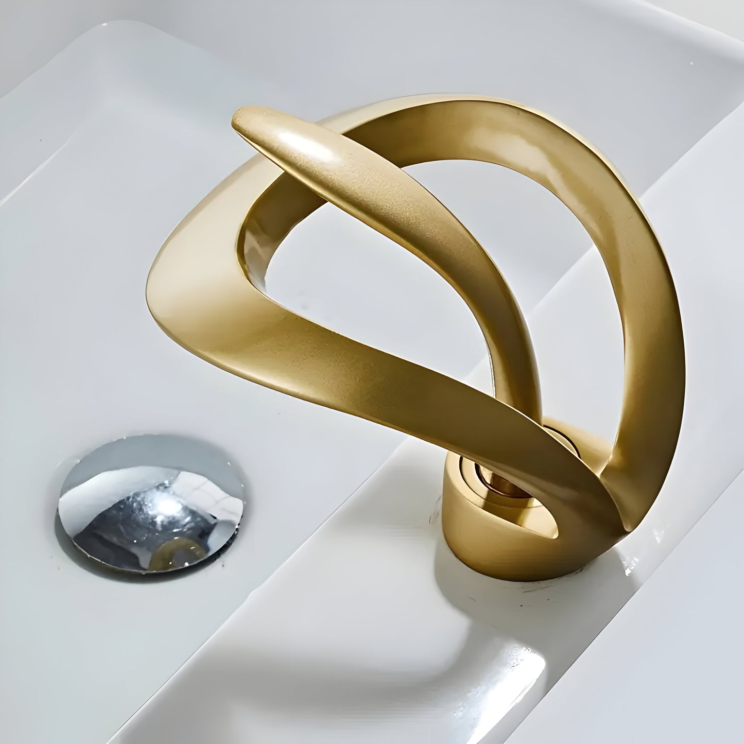 Wastafelkraan Design Waterval Mengkraan Messing Modern