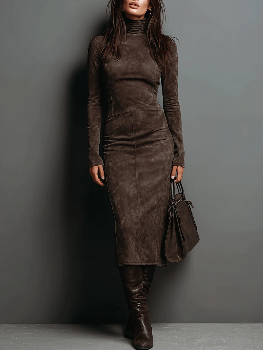 Dames Midi-jurk Getailleerd Elegant