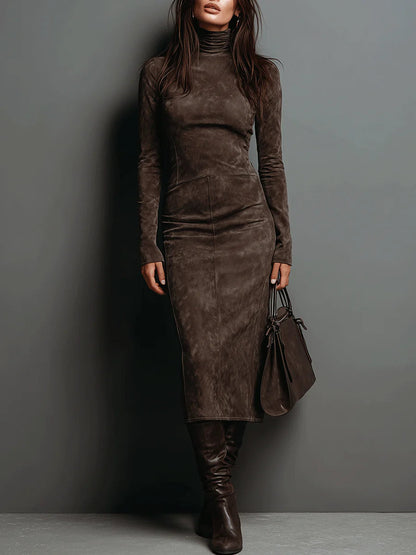 Dames Midi-jurk Getailleerd Elegant
