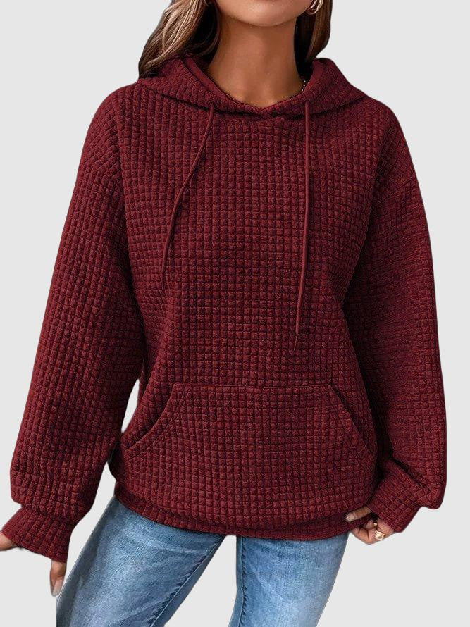 Dames Hoodie Wafelgebreid Comfortabel en Zacht - StudioMarella