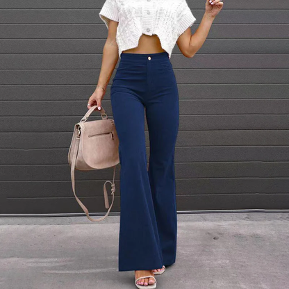 Dames Hoge Taille Broek Flared Slank Model
