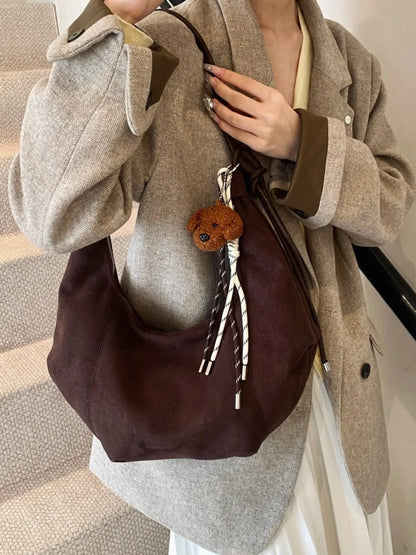 Suède Schouder tas Boho Stijl met Leuke Details