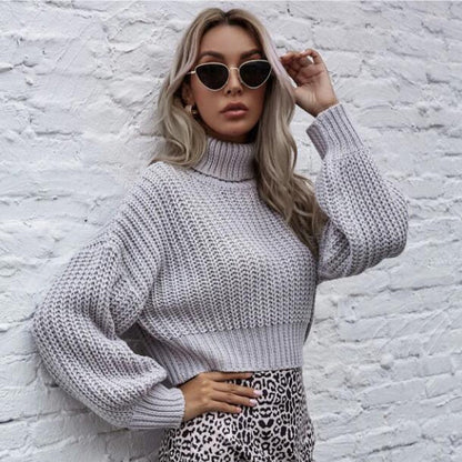 Dames Trui Kort Grofsteek Trendy Col
