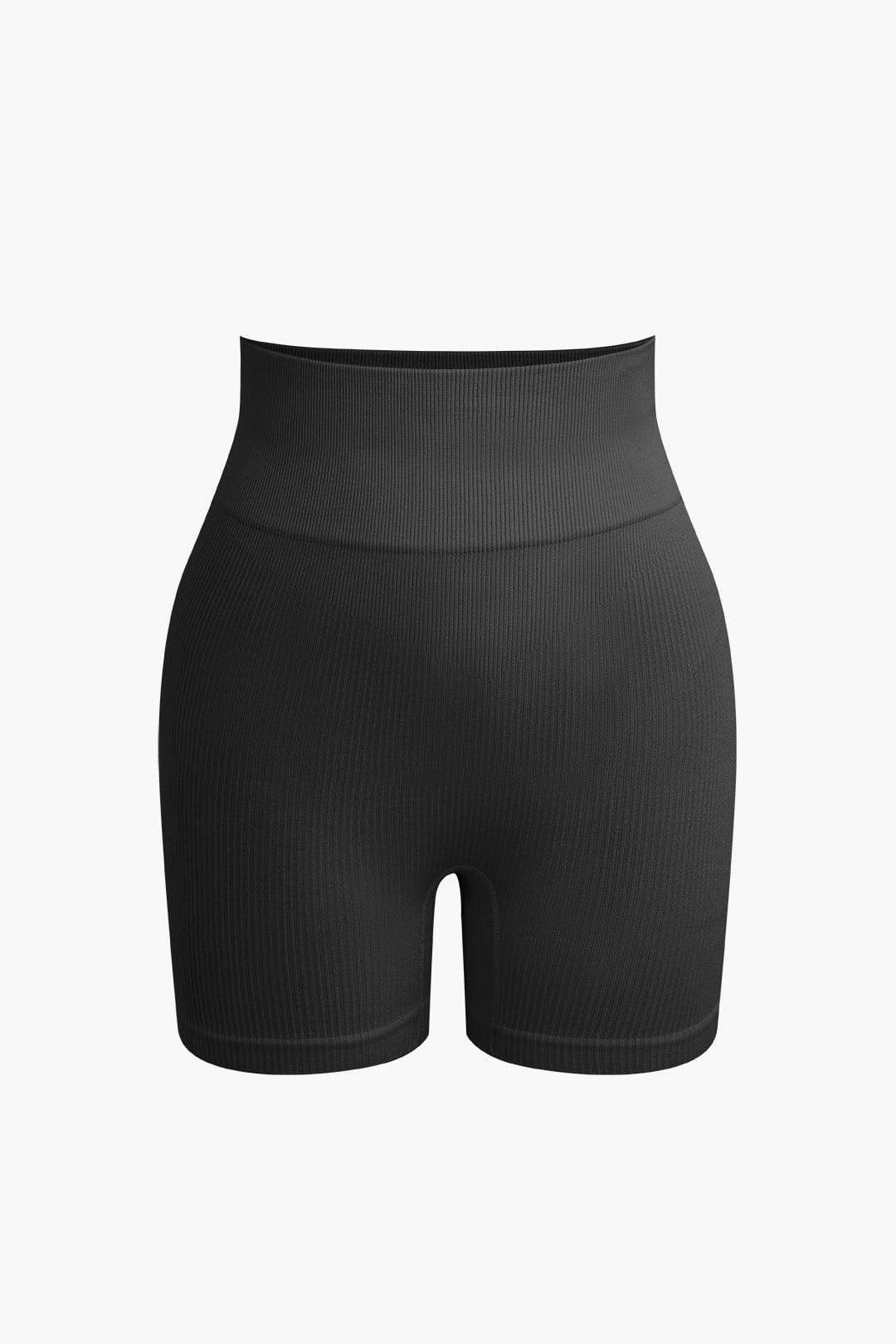 Yogaset Dames Naadloos met Crop Top en Shorts