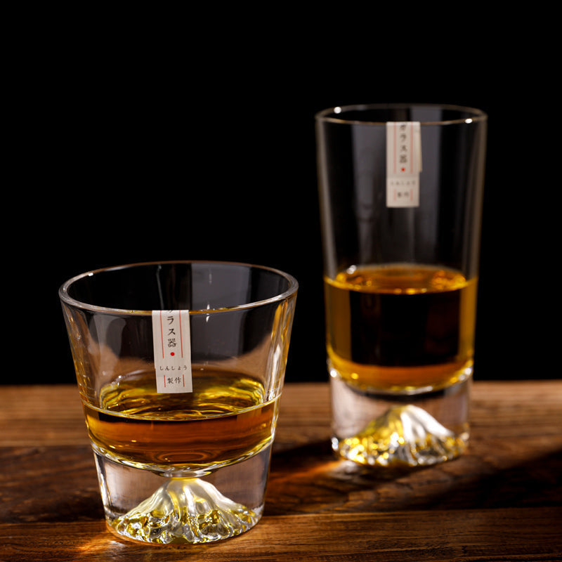 Kristallen Whiskyglazen Set Handgemaakt met Houten Cadeaubox 300-400ml Japans Vakmanschap voor Whisky Liefhebbers Tumbler Luxe Drinkglazen