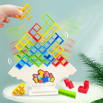 Houten Balans Stapelblokken Set Tetris Toren Evenwichtsspel Educatief Speelgoed Fijne Motoriek Kinderen Families Thuis