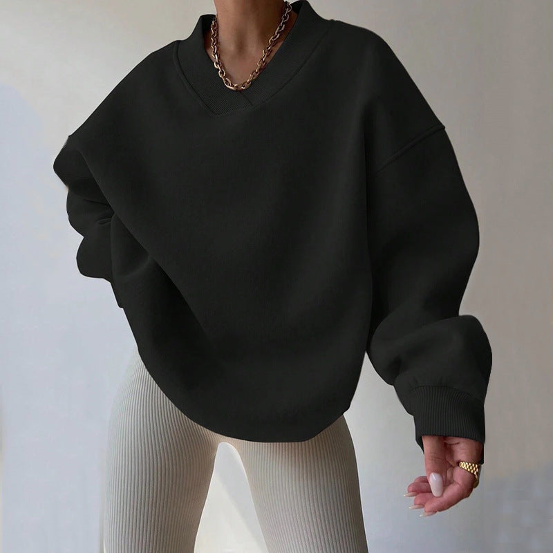 Dames Trui Geel V-Hals Elegante Stijl
