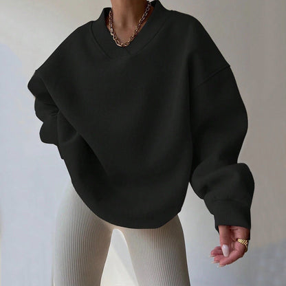 Dames Trui Geel V-Hals Elegante Stijl