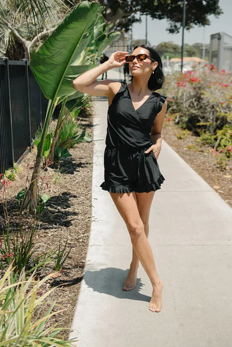 Dames Tankini Set Zomerse Ruches V-Hals Badpak