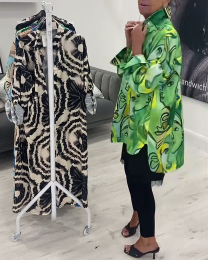 Lucia Vrouwelijke Blouse met Portret Print - StudioMarella