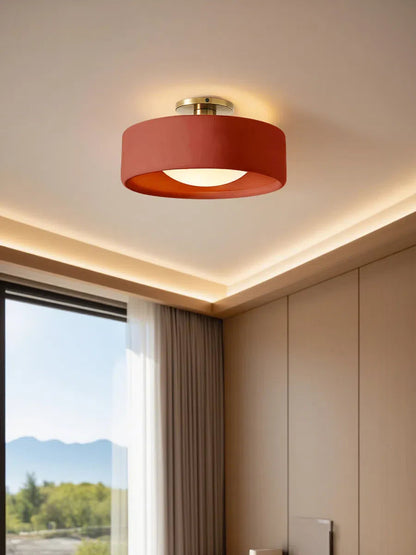 Porseleinen Plafondlamp met Strakke Montage – Moderne Lage Profiellamp Keramiek Opbouwverlichting