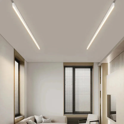 LED plafondlamp zwart langwerpig modern voor woonkamer hal slaapkamer minimalistische plafondverlichting binnen
