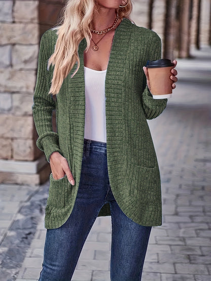 Dames Fleecevest Lange Mouwen Zacht Casual Design