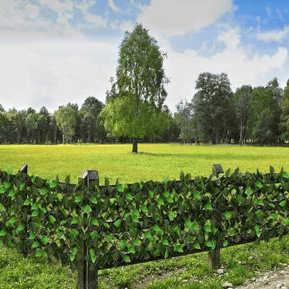 Kunstklimop Haag Uitschuifbare Tuinafscheiding Privacy Scherm Groen Bladerdek Flexibel 300x50cm