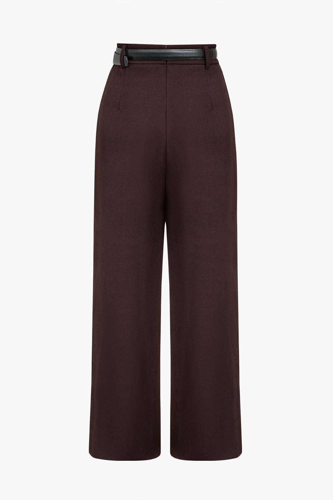Hoge Taille Broek met Wikkeldetail voor Elegante Vrouwen