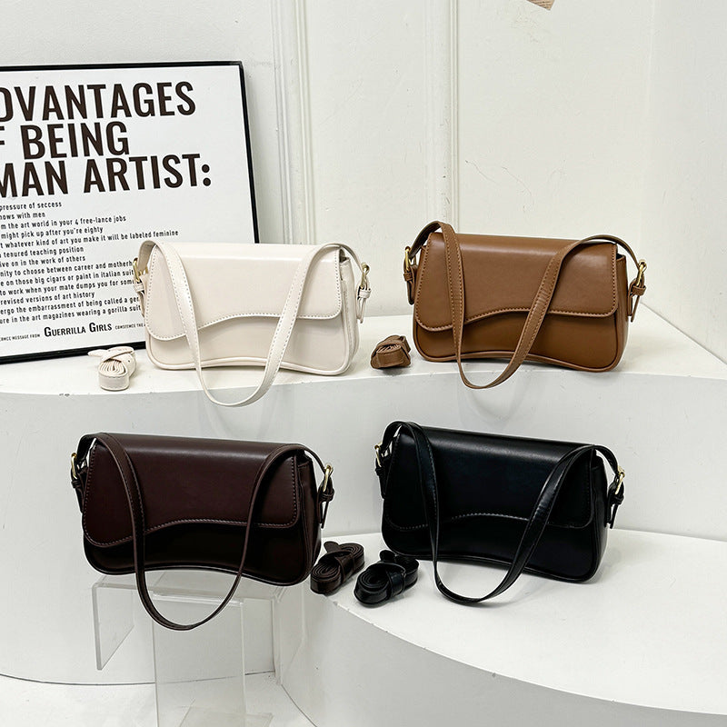 Dames Handtas Vegan Leer Golvend Design Elegante Stijl → Vegan Leer Handtas Dames Golvend Elegante Design