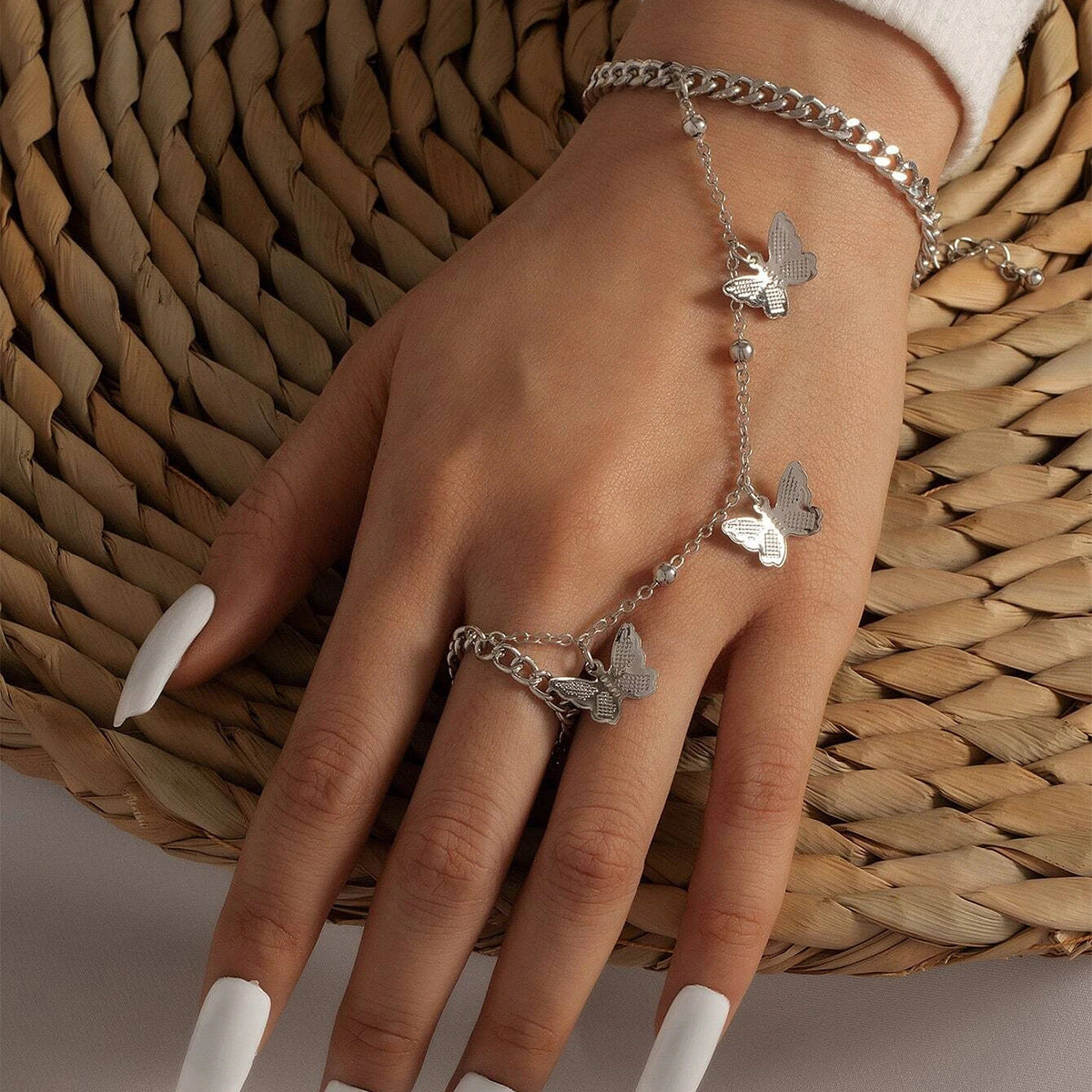 Vlindersieraden Set voor Dames met Ring Armband en Ketting