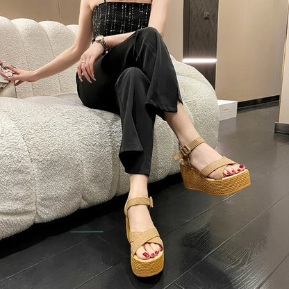 Hoge Hak Sandalen Zomer Elegant Comfortabel
