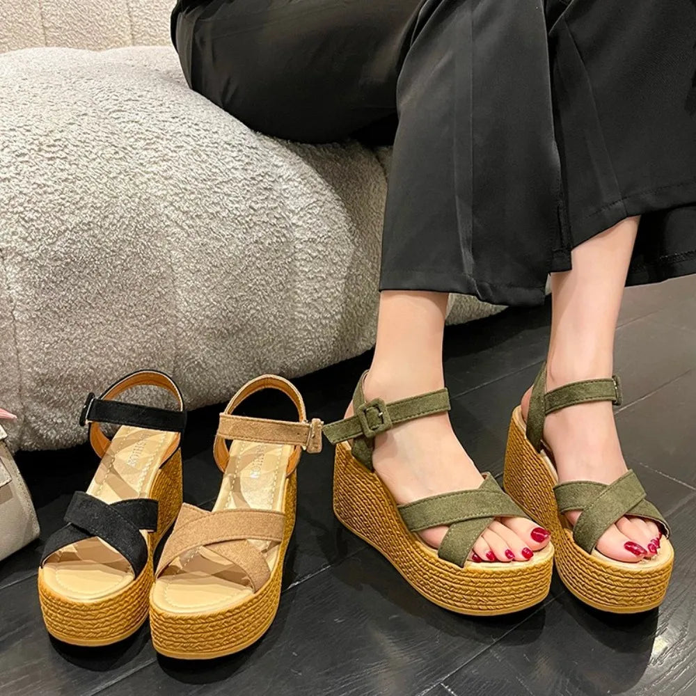 Hoge Hak Sandalen Zomer Elegant Comfortabel