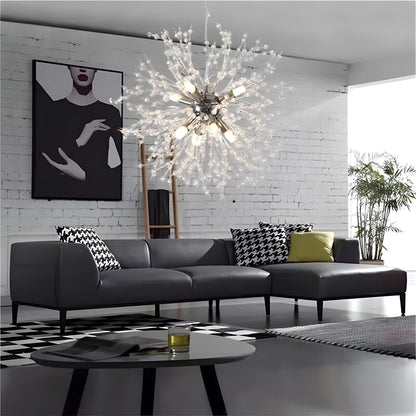 Moderne Kristallen Paardenbloem Kroonluchter Met G9 LED En Luxe Metaal Afwerking
