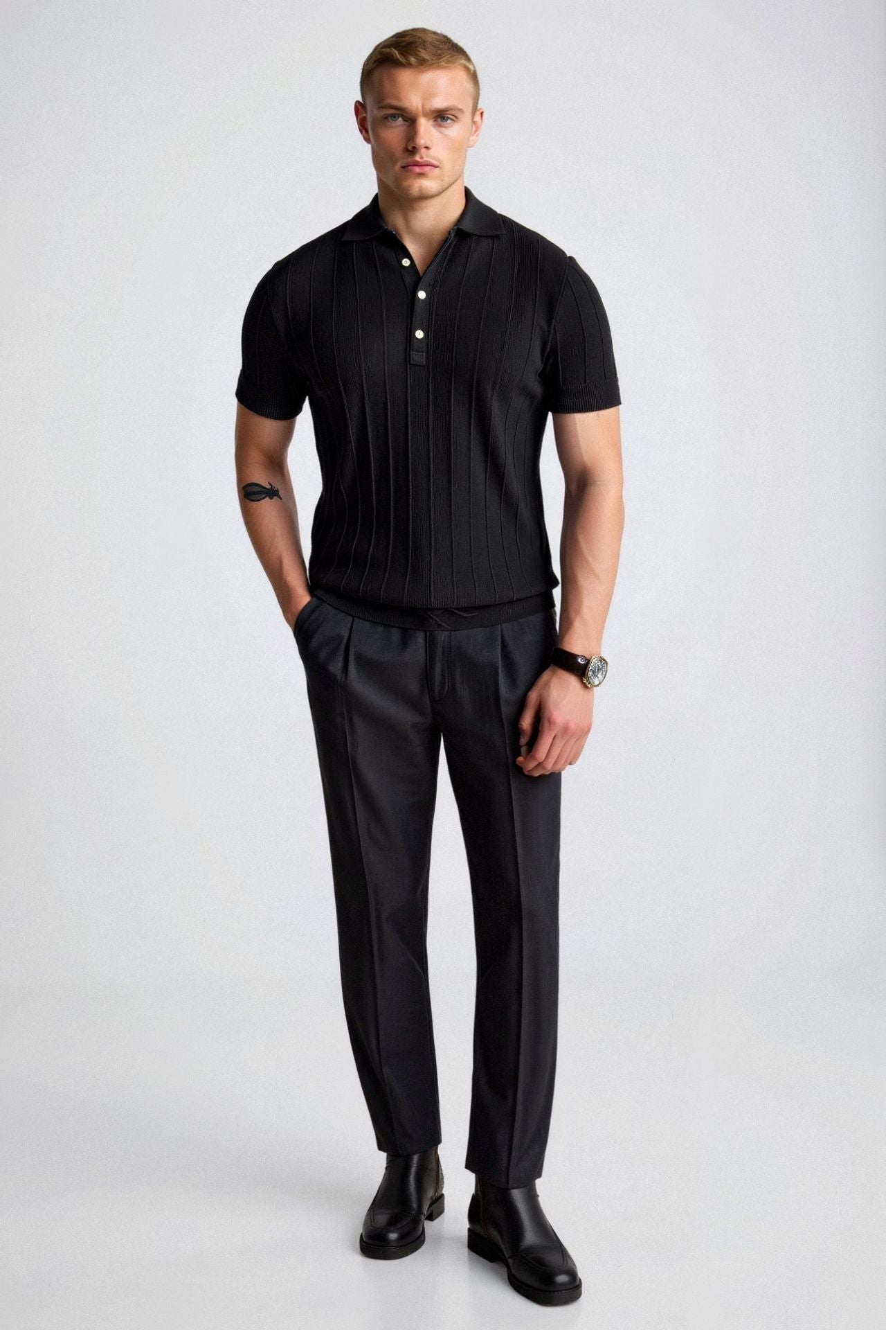 Heren Polo Wit Klassieke Stijl Elegaat