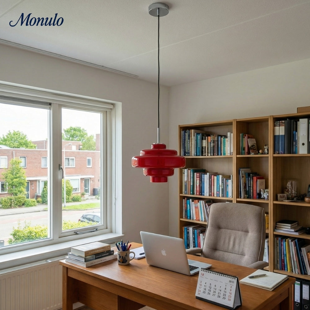 Gekleurde Glazen Hanglamp met Verstelbare Ophanging – Moderne Lichtpunt voor Eetkamer Keuken Woonkamer