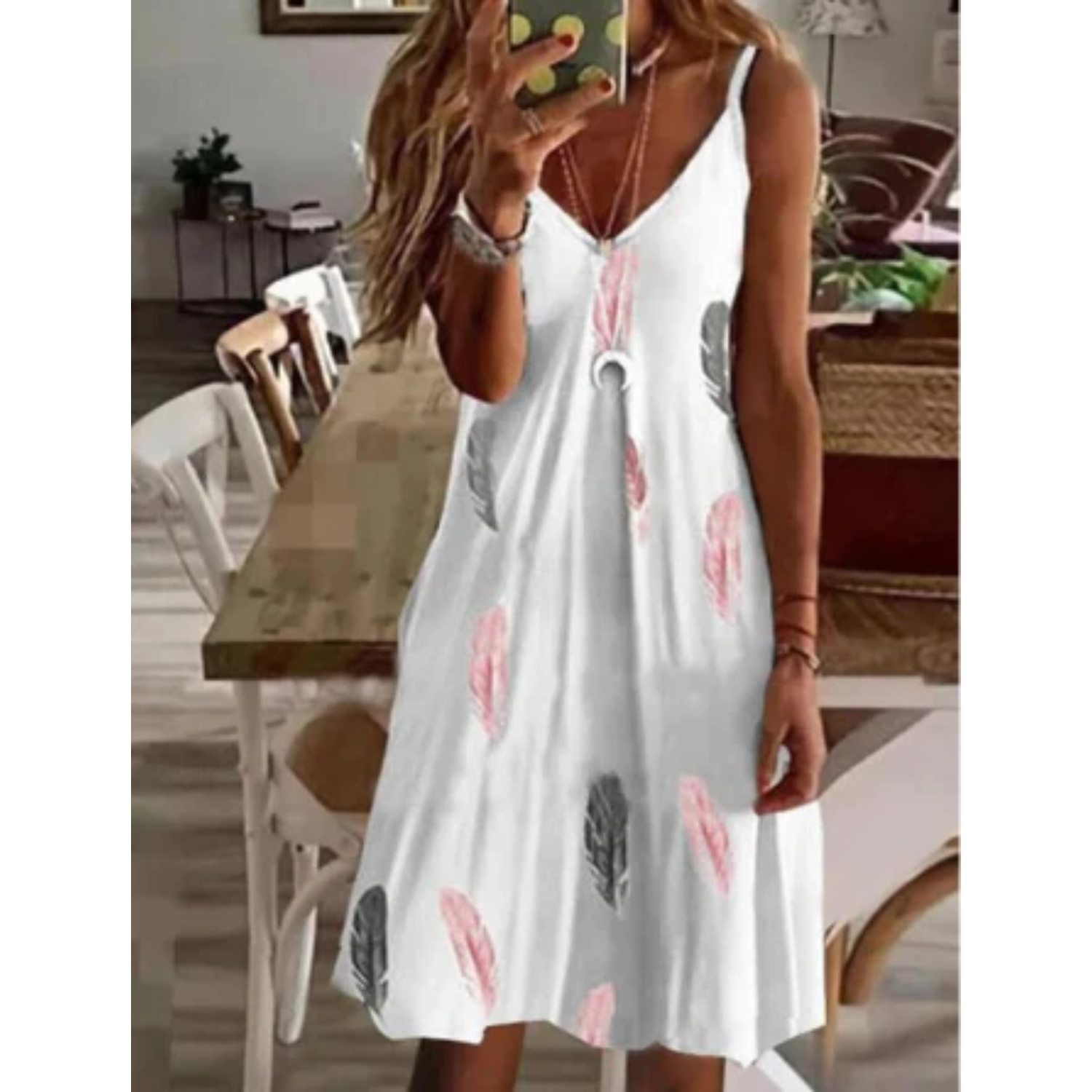 Boho Jurk Zomerse Vlinderprint Jurk voor Vrouw - StudioMarella