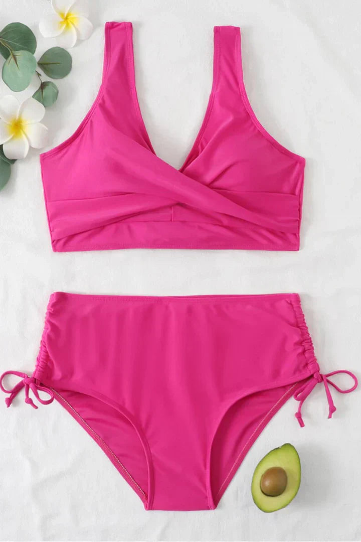 Zwarte Bikini Effen Strandkleding voor Vrouw
