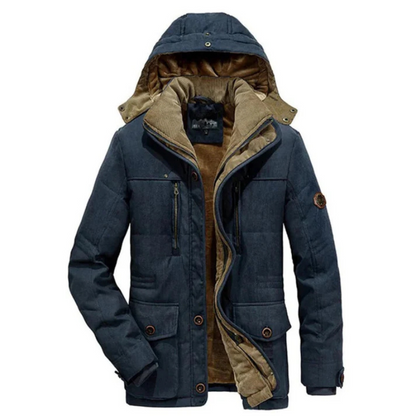 Heren Winterjas Gewatteerd met Capuchon Warm en Waterdicht