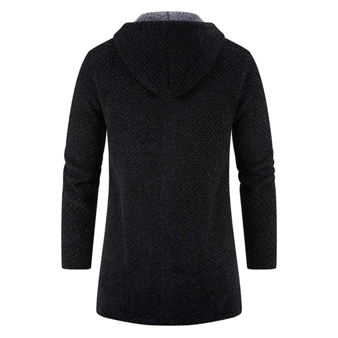 Gebreide Hoodie Heren Warme en Comfortabele Jas