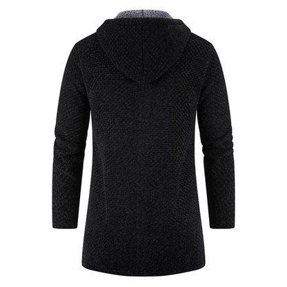 Gebreide Hoodie Heren Warme en Comfortabele Jas