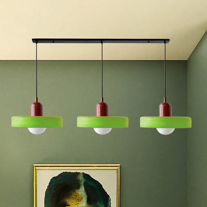 Luccon Triple Hanglamp Glas G9 Retro Kleuren Eettafel Woonkamer Design Verlichting Meerlamp
